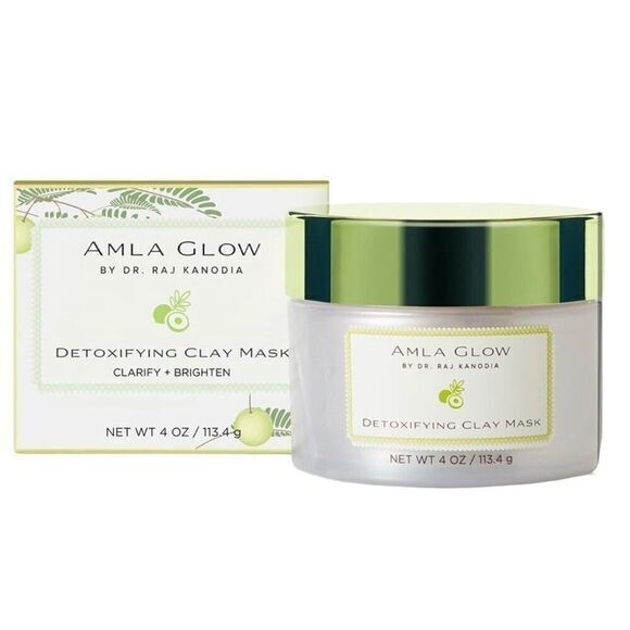 Amla Glow Detoxifying Clay Mask 4 oz New Sealed Box By Dr. Raj Kanodia - Picture 1 of 6
